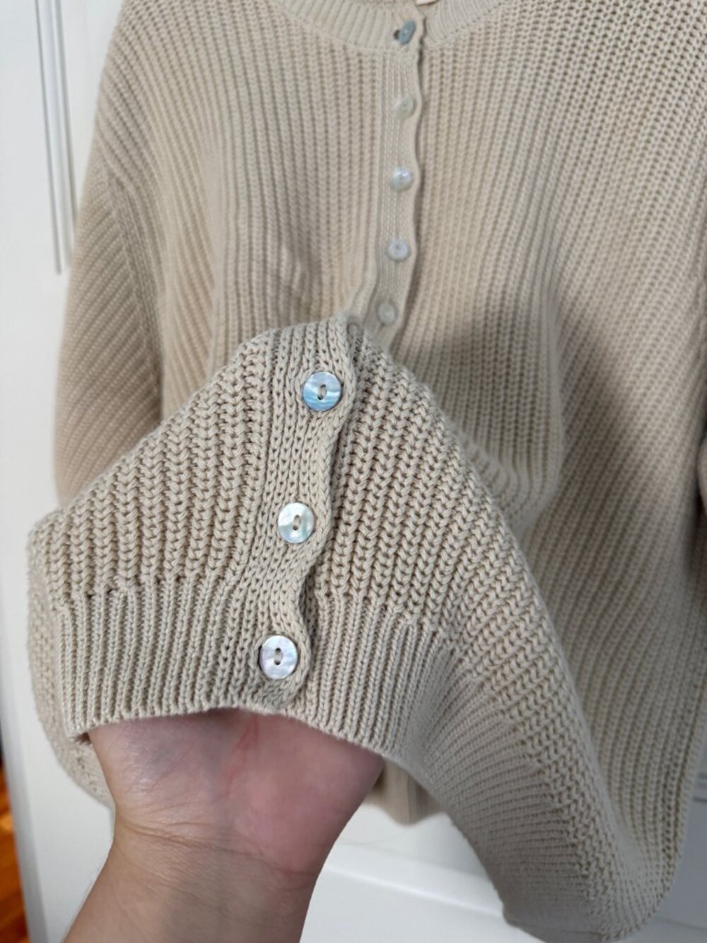 Sonderhaus Coastal Cardigan in Sand - Picture 2 of 5